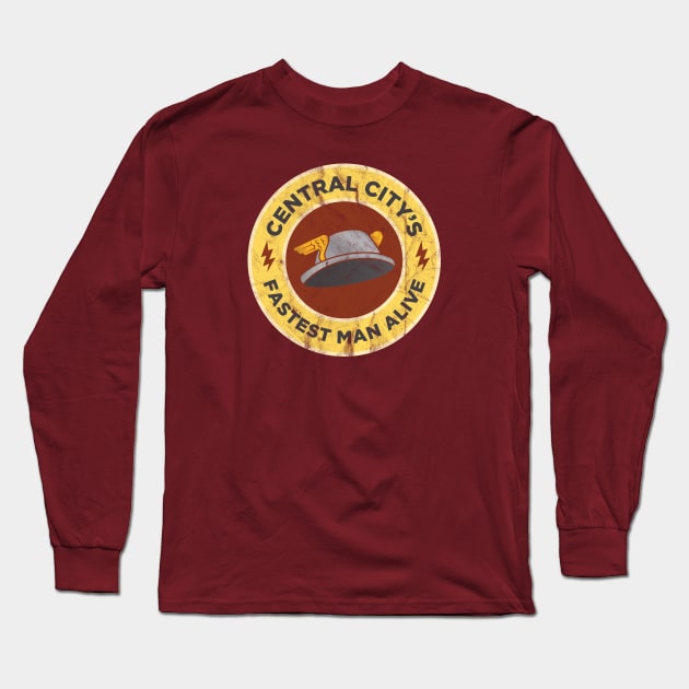 Retro Fastest Man Alive Long Sleeve T-Shirt by DeepDiveThreads